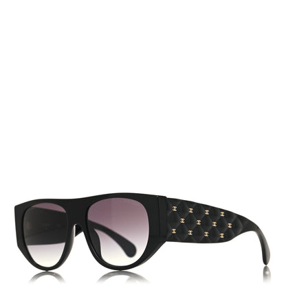 Chanel Acetate Quilted CC Pilot Sunglasses 71465 Black 1 of 7