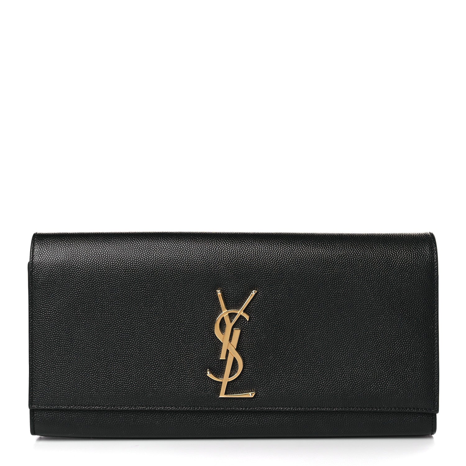 Saint Laurent Grain De Poudre Monogram Cassandre Clutch Black 1 of 7