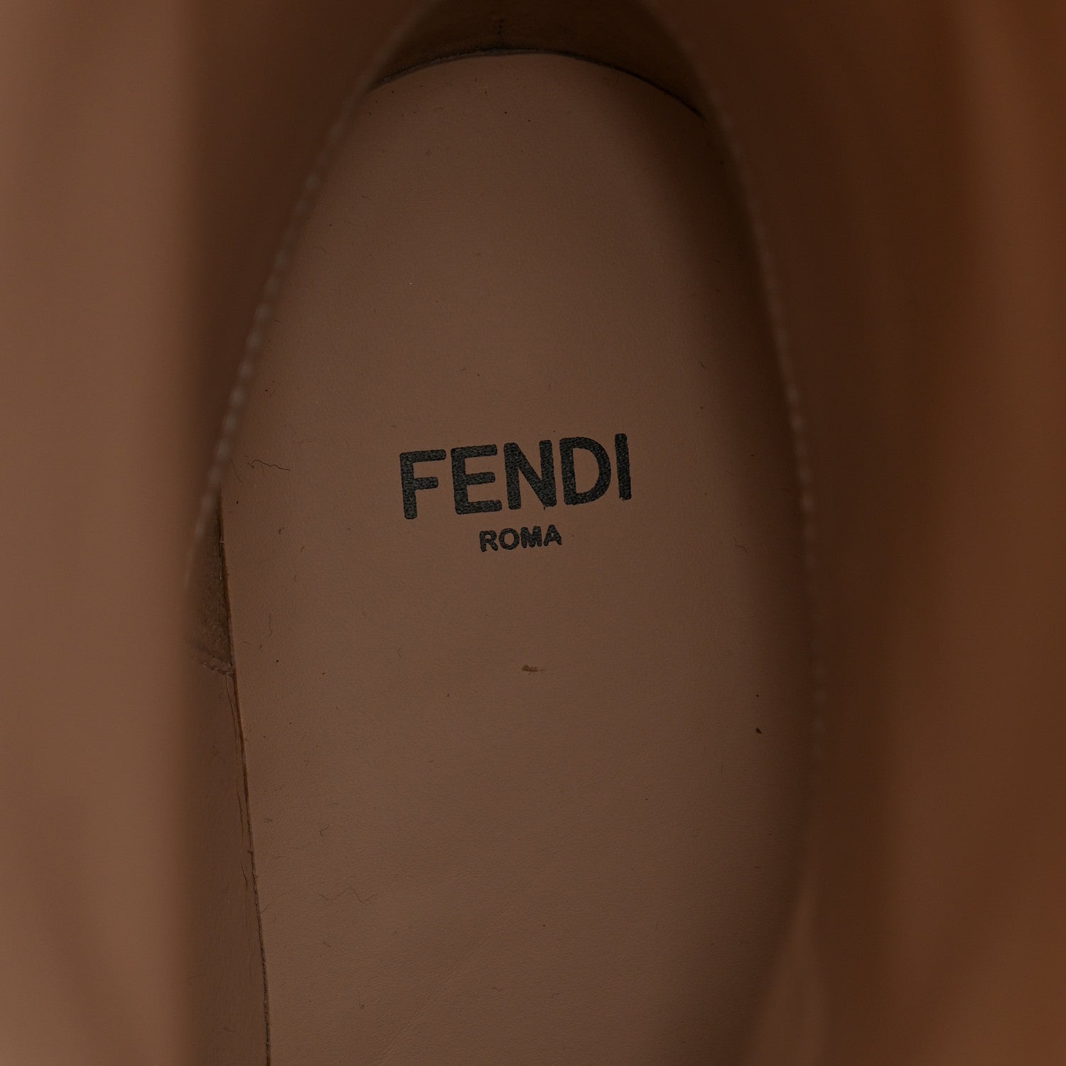 Fendi Calfskin Crocodile Embossed Karligraphy Logo Riding Boots 38 Maya 6 of 7