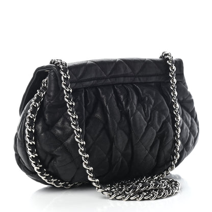 Chanel Washed Lambskin Quilted Medium Chain Around Messenger Black 3 of 10