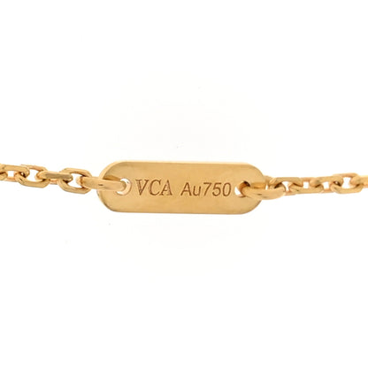 Van Cleef & Arpels 18K Yellow Gold Mother of Pearl Sweet Alhambra Butterfly Pendant Necklace 5 of 7