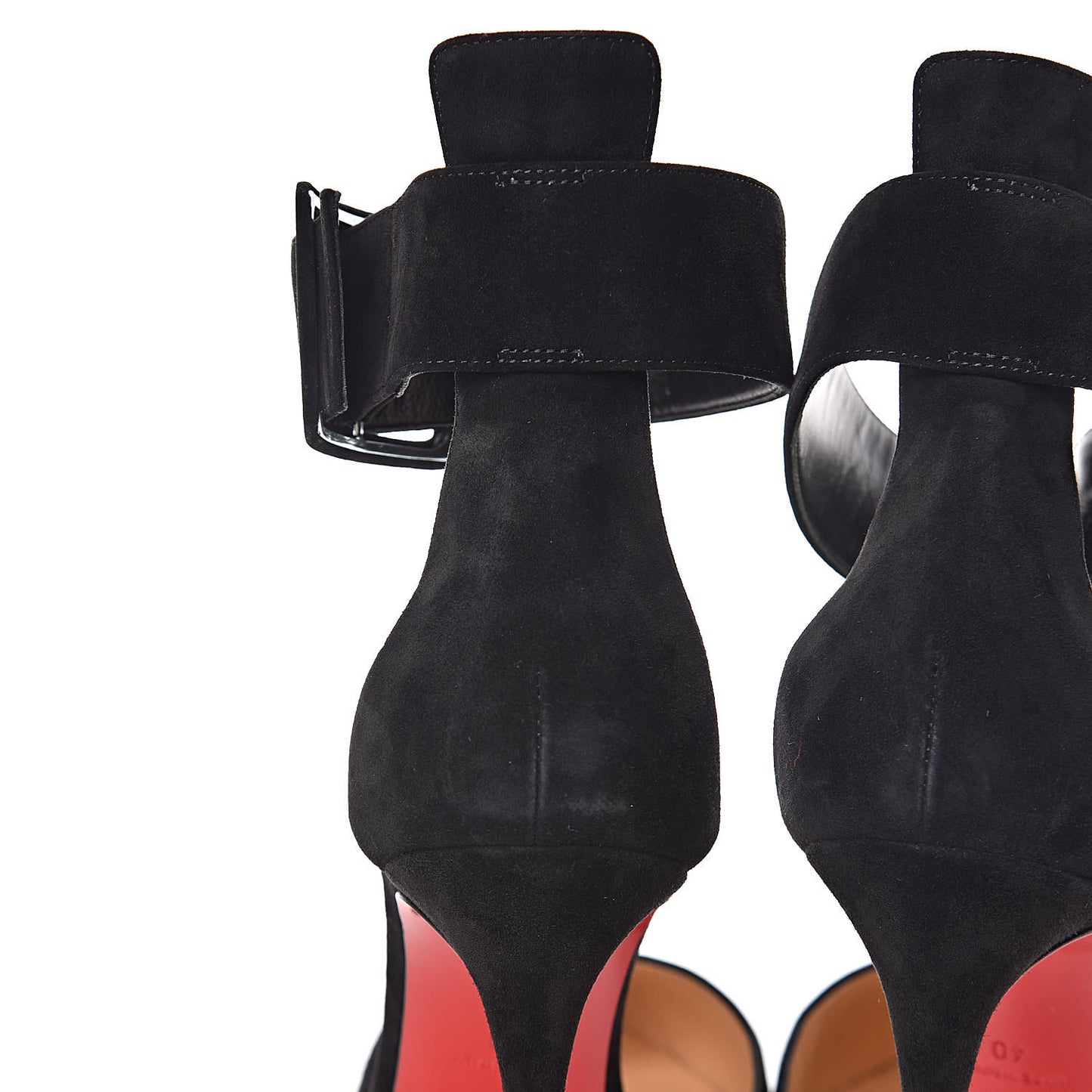 Veau Velours Harler 100 Ankle Strap Pumps 40 Black