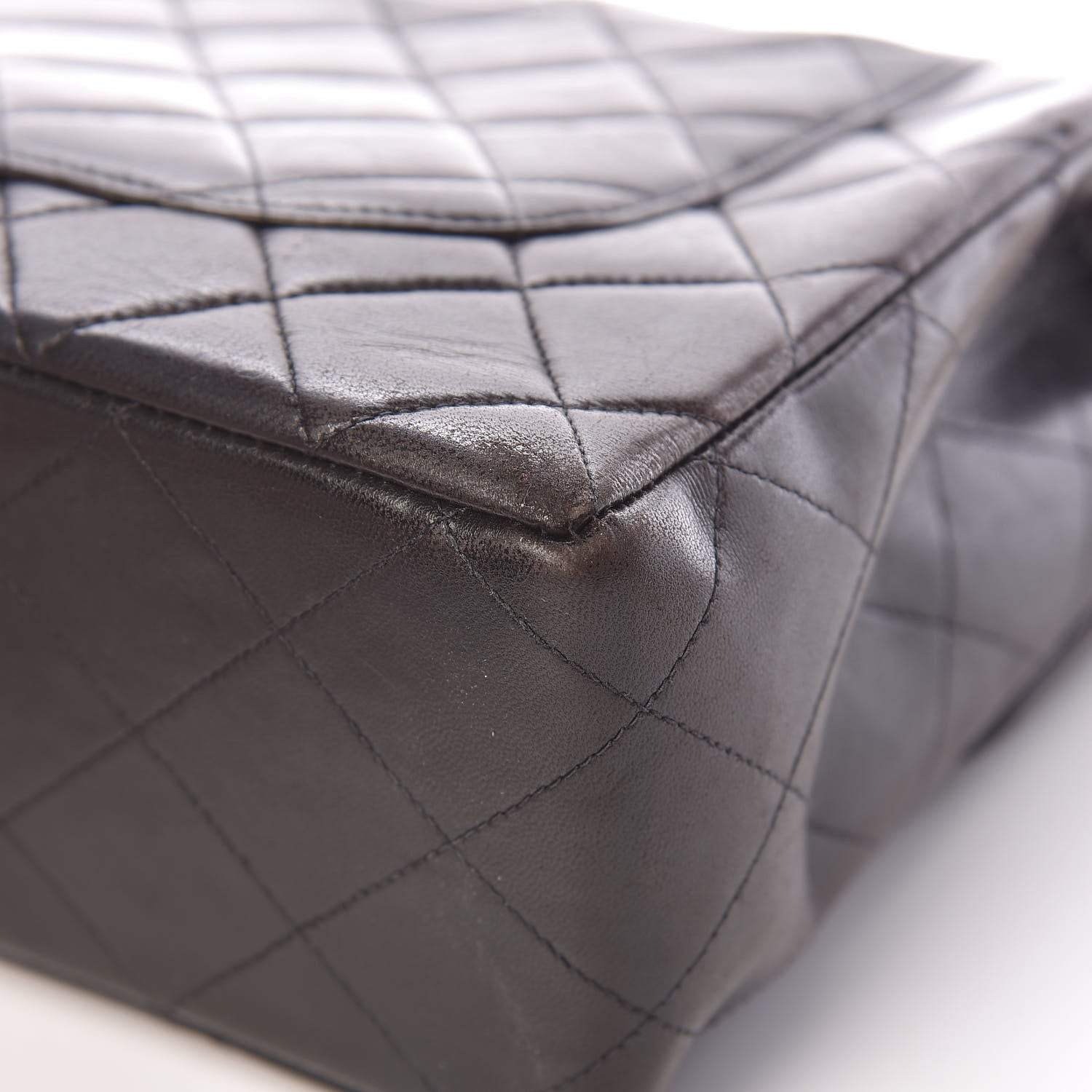 Chanel Lambskin Quilted Jumbo Single Flap Black 14 of 20