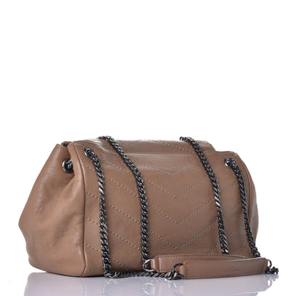 Saint Laurent Vintage Lambskin Chevron Monogram Small Nolita Peru 3 of 8
