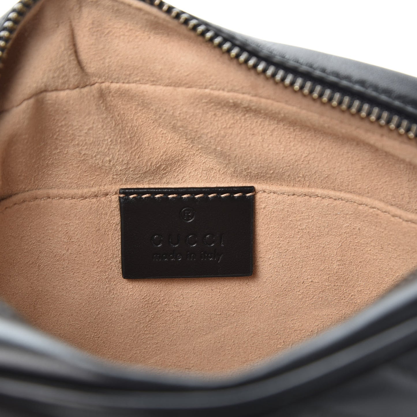 Calfskin Matelasse Mini GG Marmont Chain Shoulder Bag Black