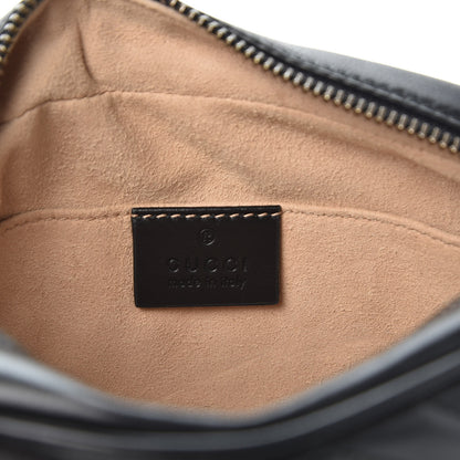 Gucci Calfskin Matelasse Mini GG Marmont Chain Shoulder Bag Black 7 of 10