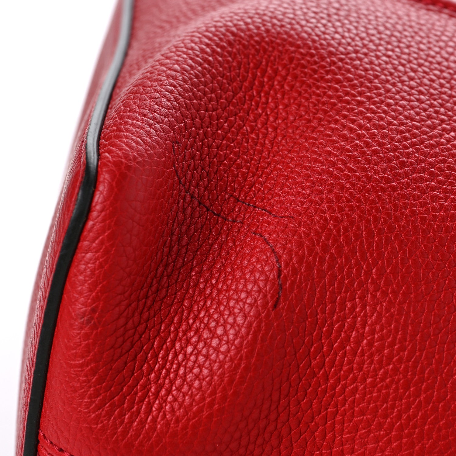 Gucci Pebbled Calfskin Large Soho Hobo Tote Red 9 of 9