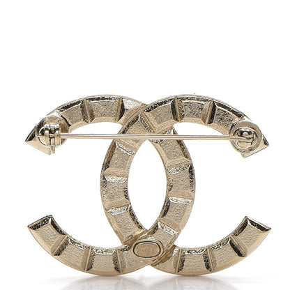 Chanel Studded CC Pin Brooch Gold 3 of 6
