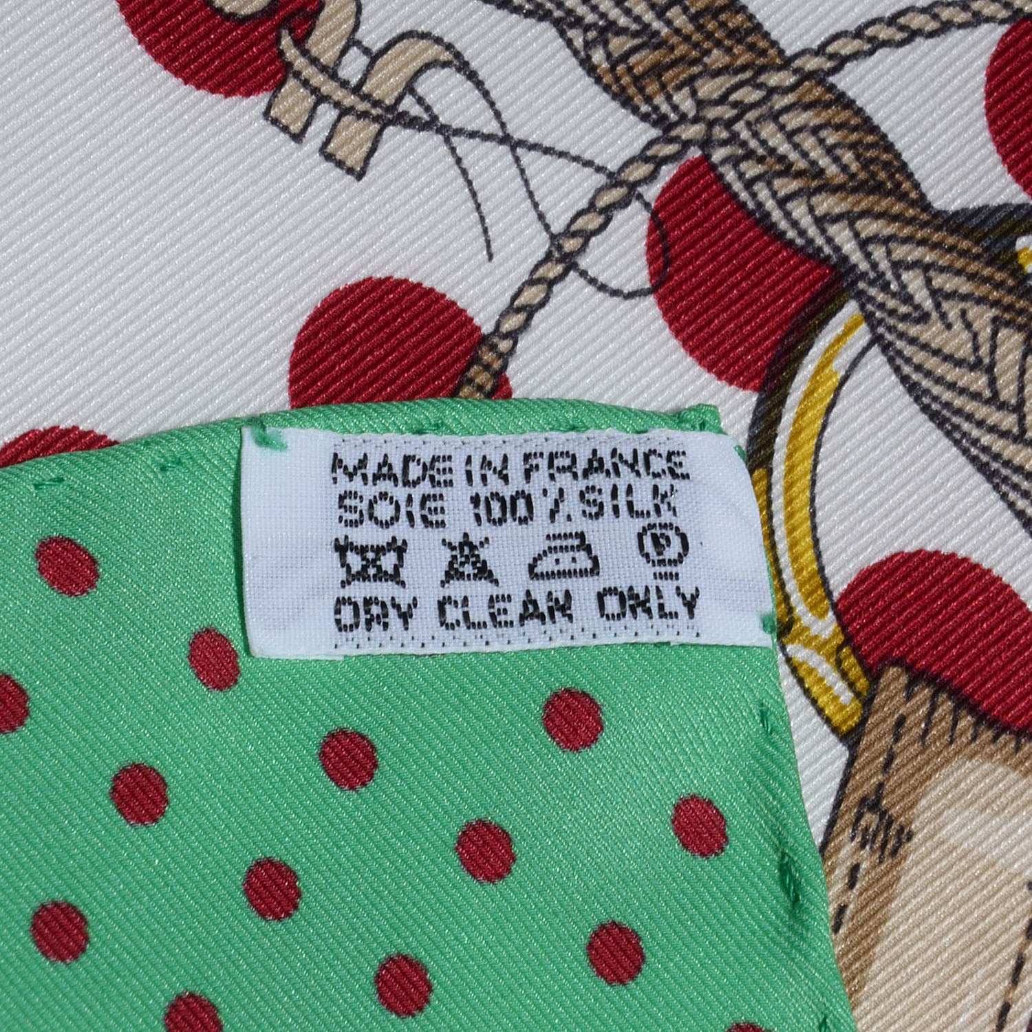 Hermes Silk Clic Clac A Pois Scarf 70 Vert Vif Bordeaux Menthe 6 of 6
