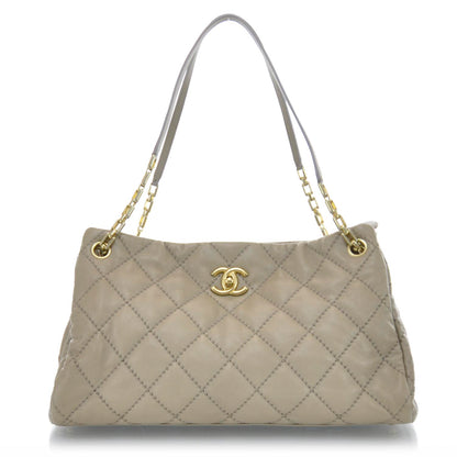 Chanel Calfskin Quilted Large Retro Chain Tote Beige 1 of 9