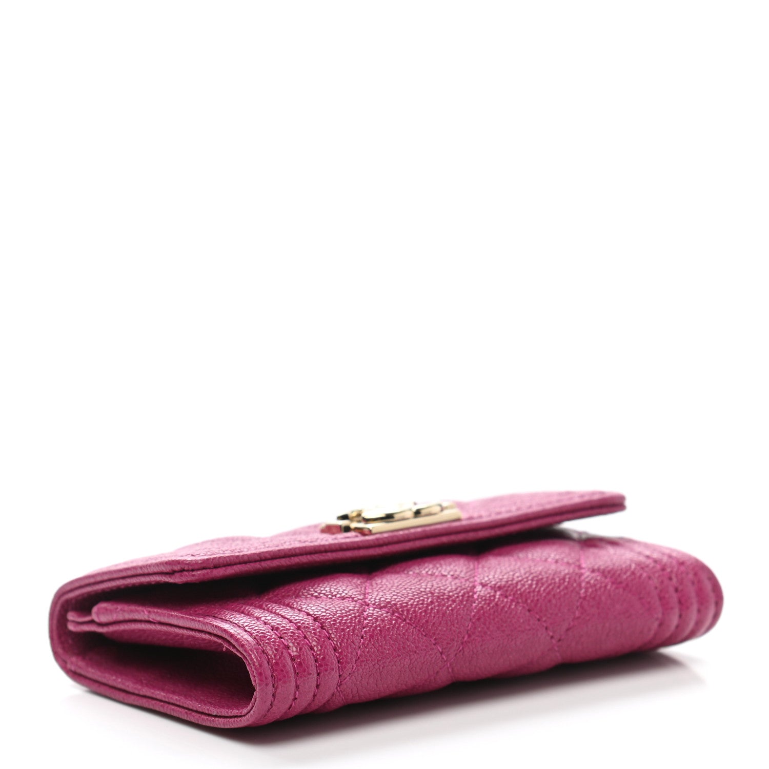Chanel Caviar Quilted Boy Flap Card Holder Fuchsia 4 of 8