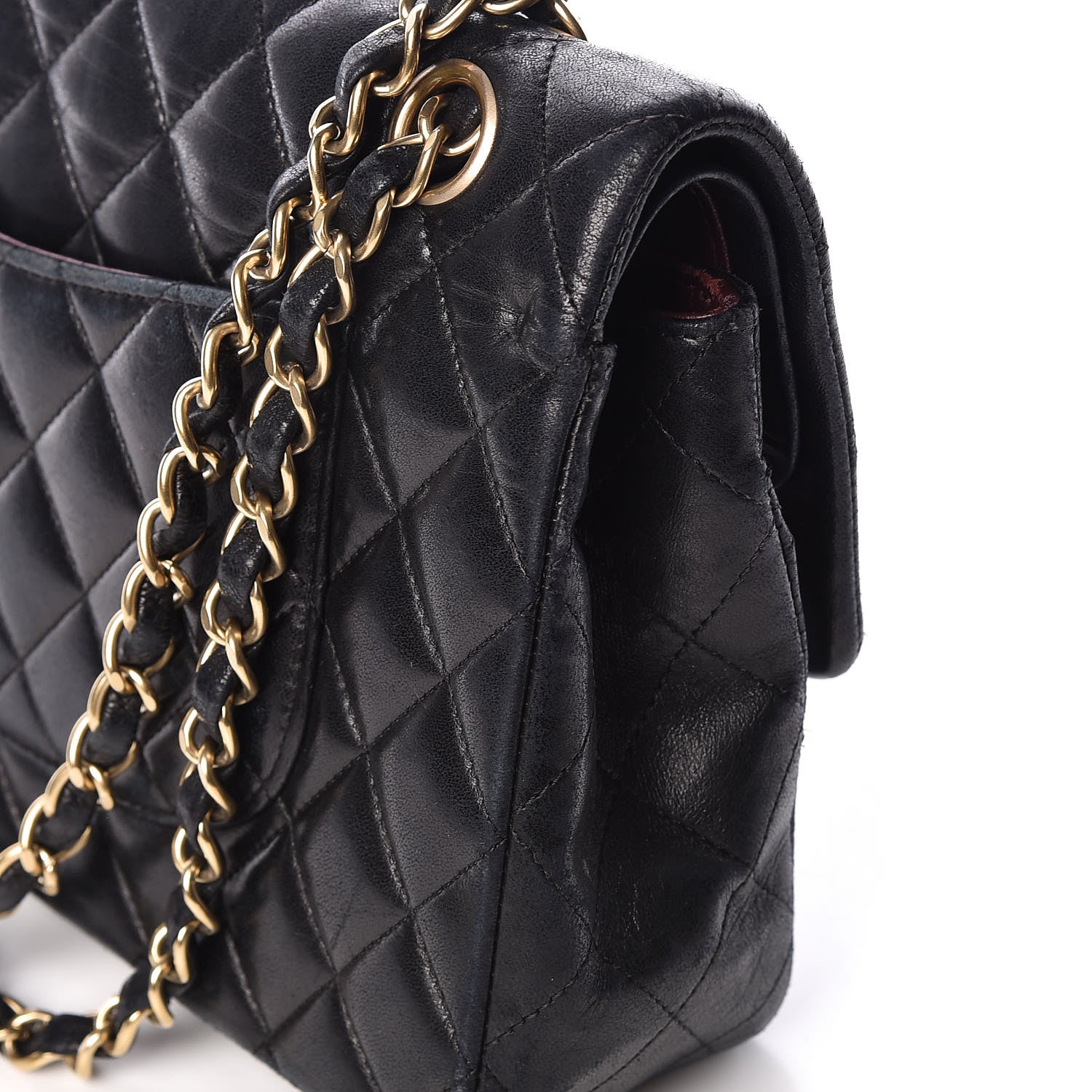 Chanel Lambskin Quilted Medium Double Flap Black 19 of 20