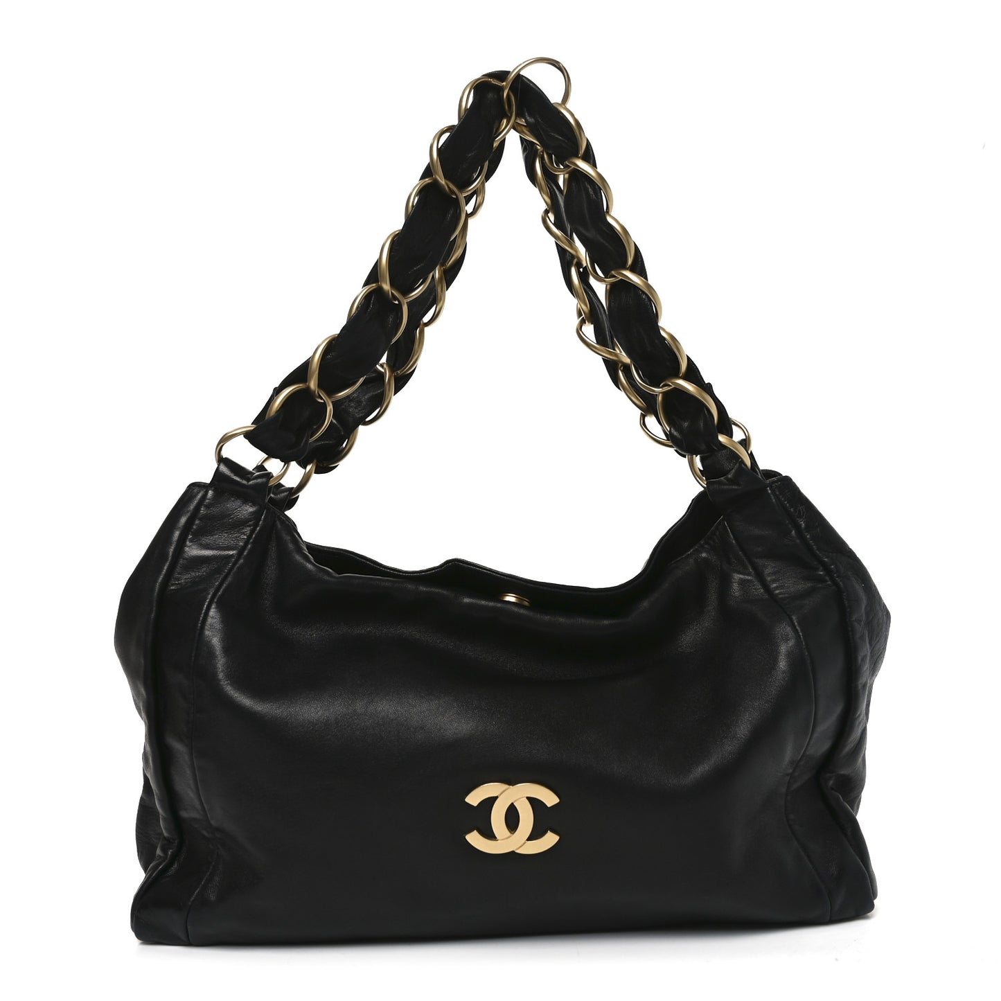 Lambskin Small Olsen Shoulder Bag Black