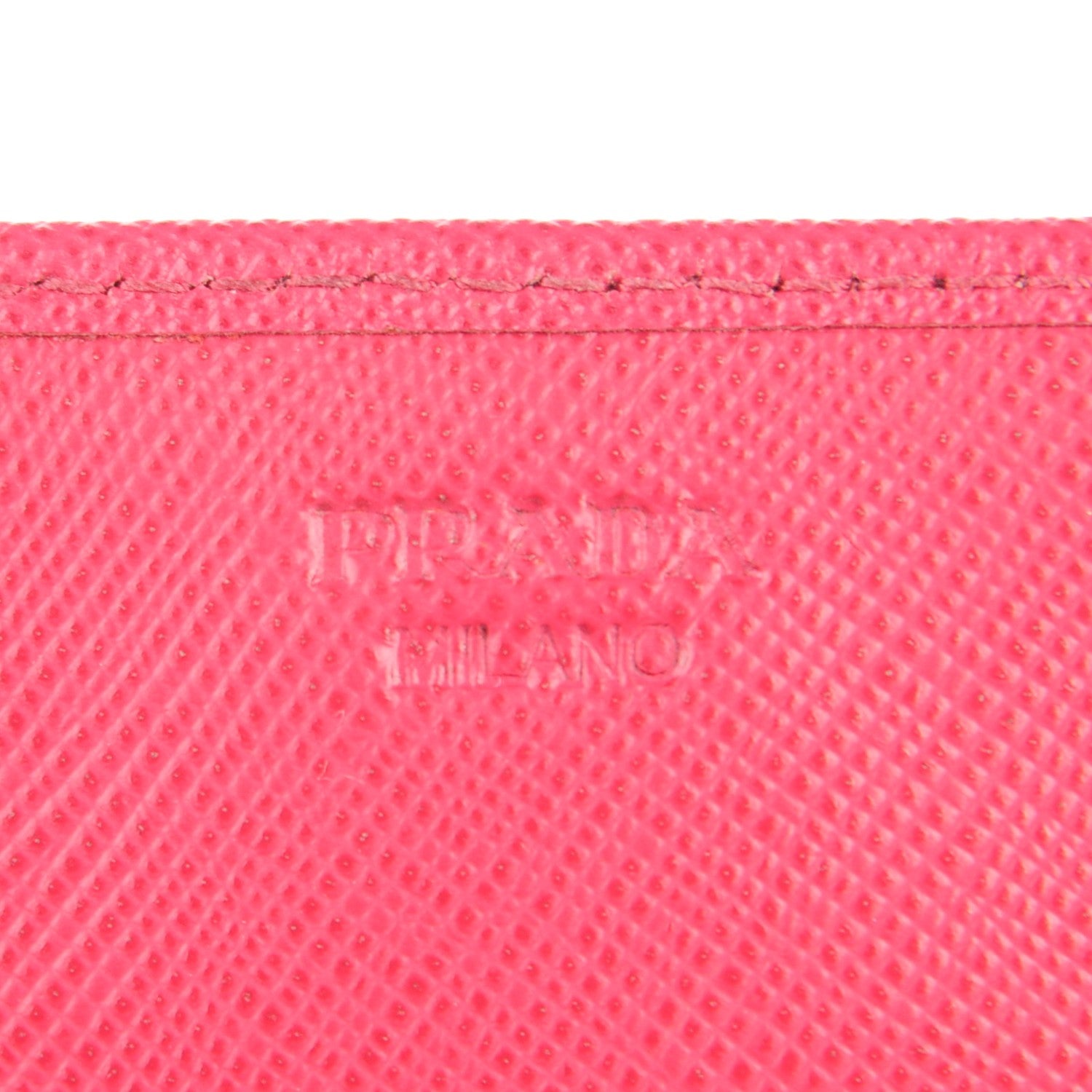 Prada Saffiano Metal Mini Crossbody Wallet Peonia 8 of 8