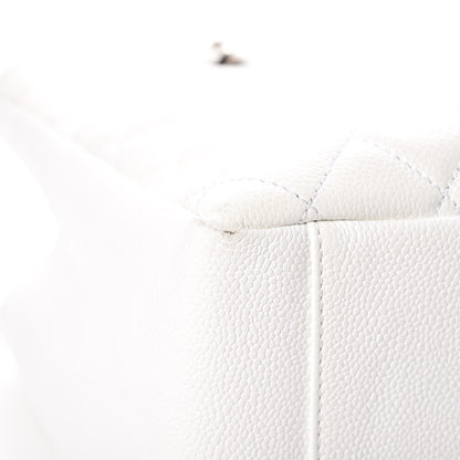 Chanel Caviar Quilted Grand Shopping Tote GST White 14 of 17