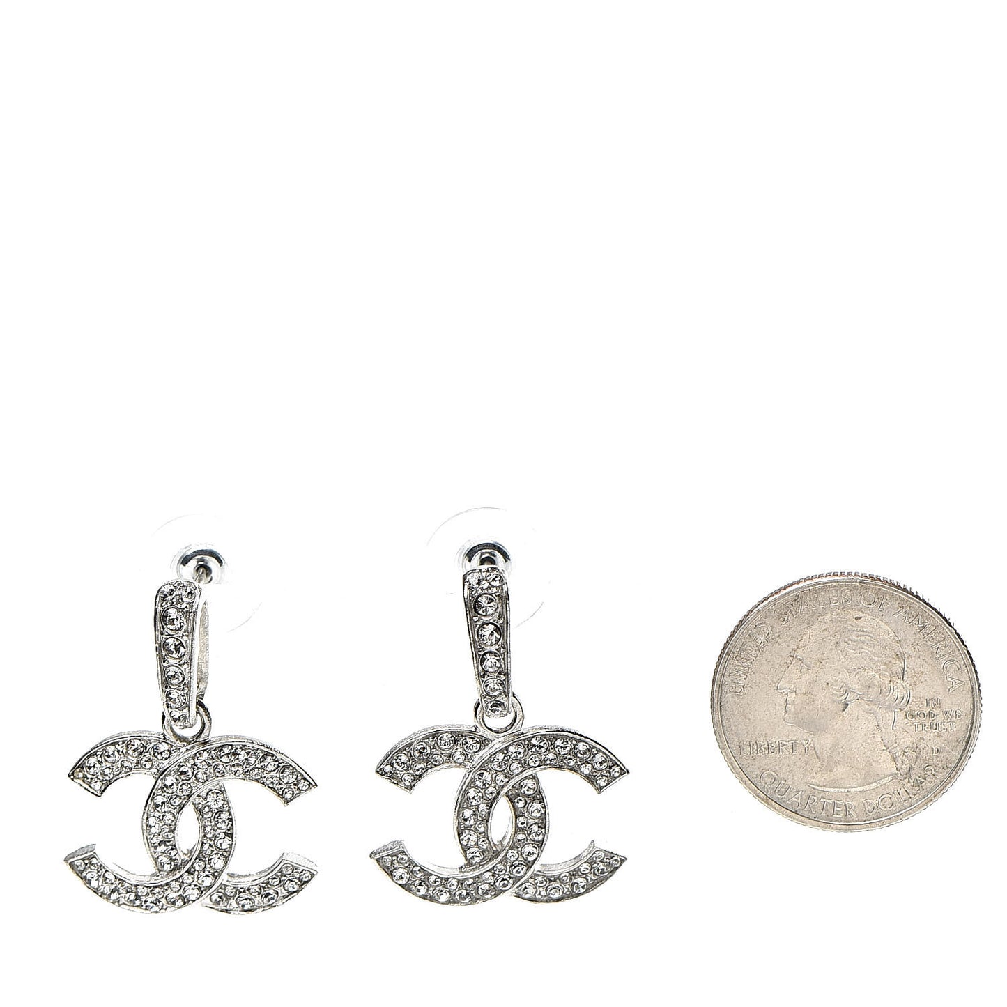 Crystal Palais Garnier CC Drop Earrings Silver