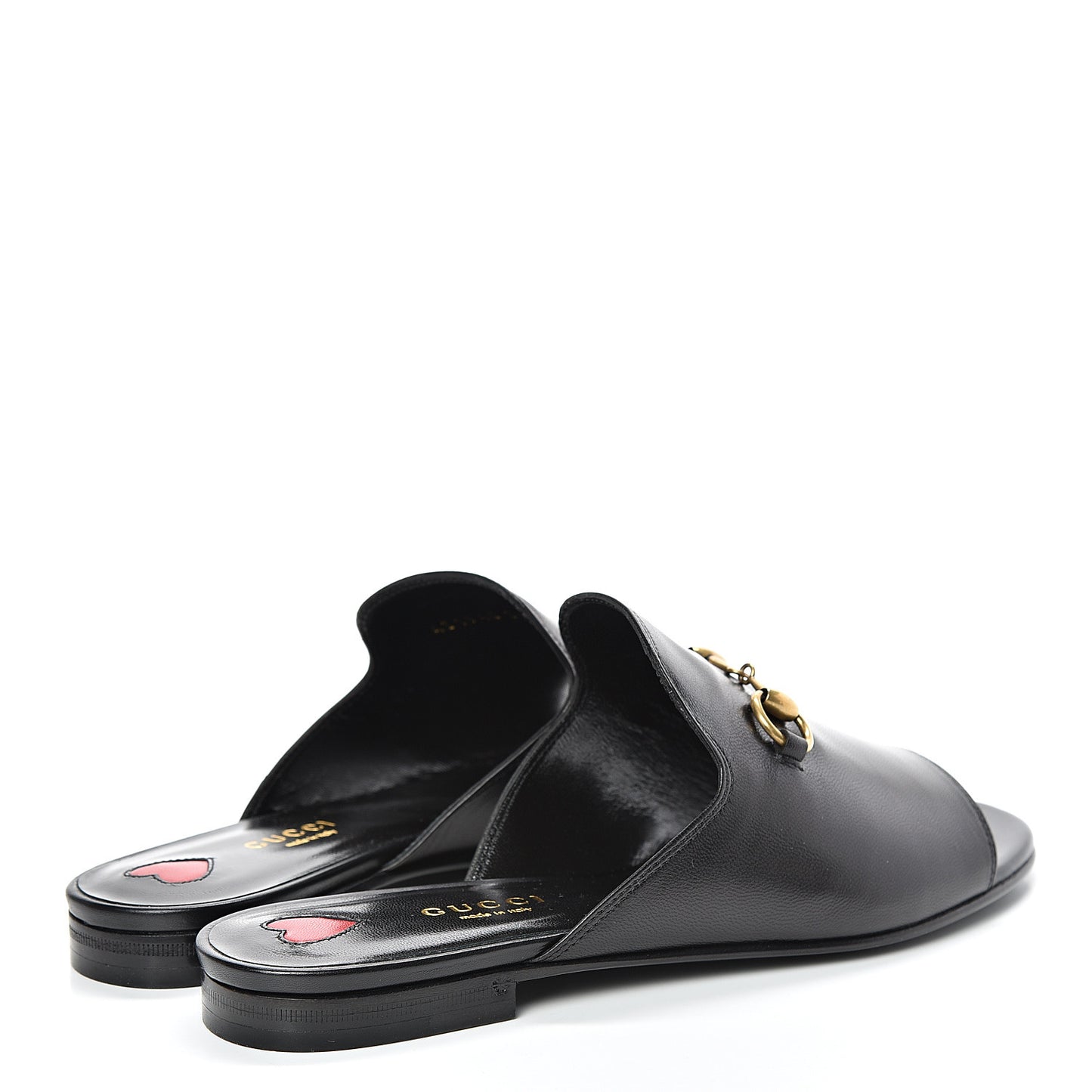 Malaga Kid Horsebit Slide Sandals 36 Black