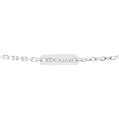 Van Cleef & Arpels 18K White Gold Diamond Vintage Alhambra Pendant Necklace 5 of 5