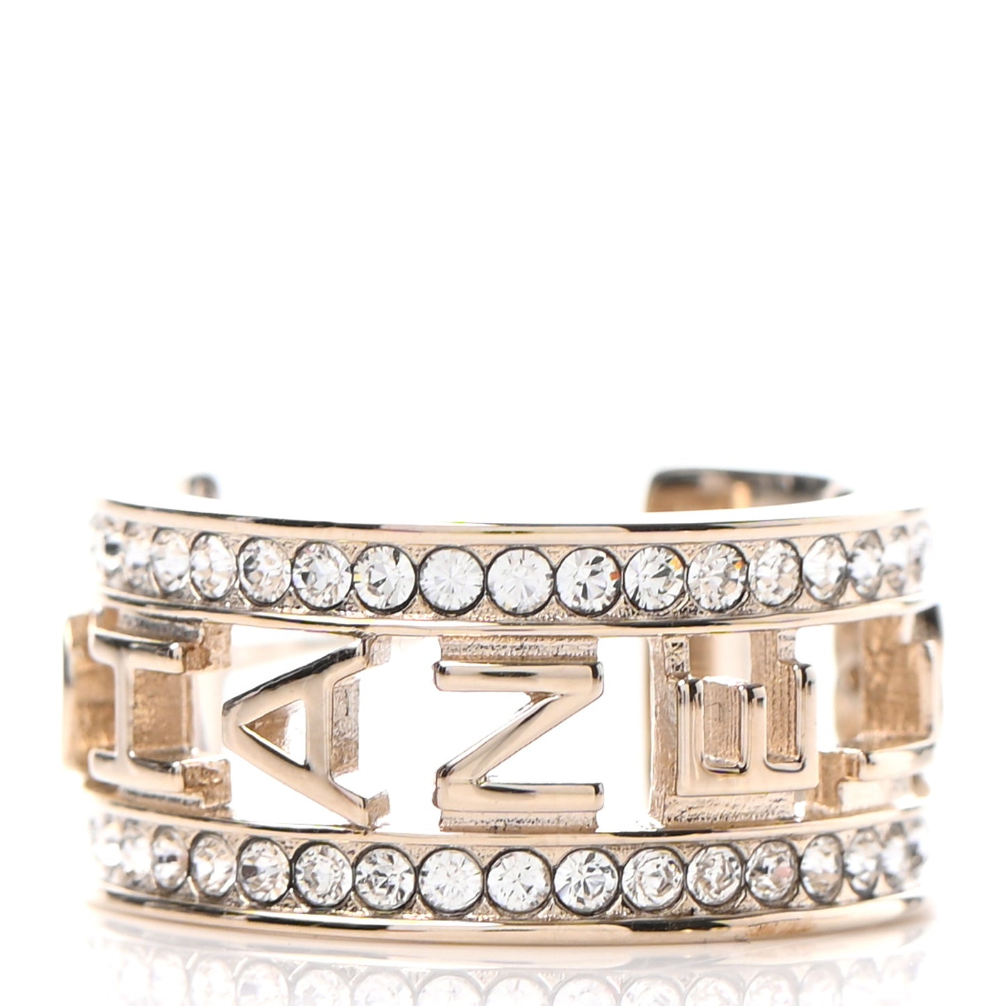 Metal Crystal Bow-tiful CC Hoop Earrings Gold