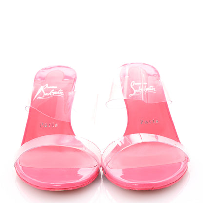 Christian Louboutin Patent PVC Just Nothing 85 Slide Sandals 39 Magnifique 3 of 9