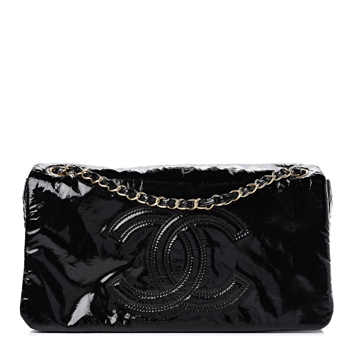 Vinyl Medium Rock and Chain Flap Black