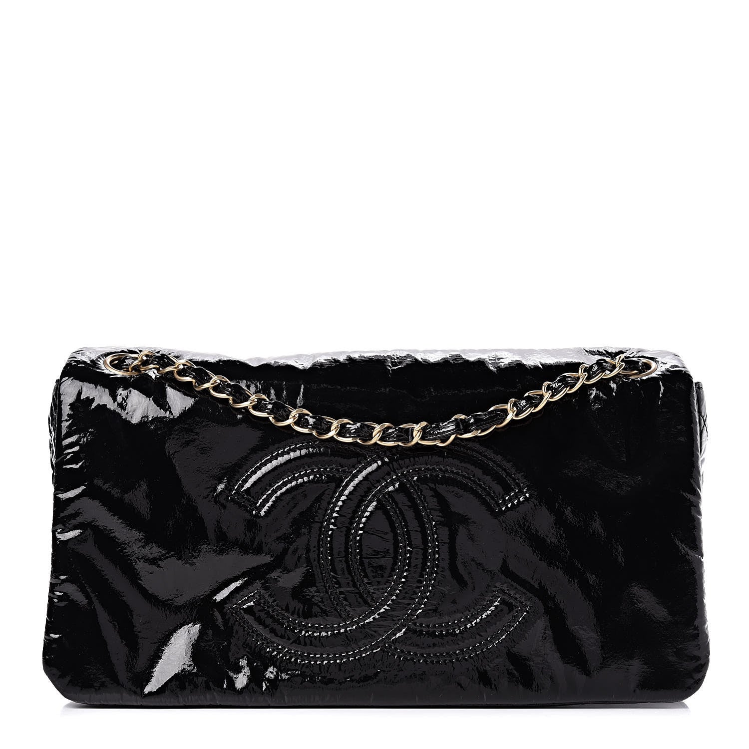 Chanel Vinyl Medium Rock and Chain Flap Black 1 of 9