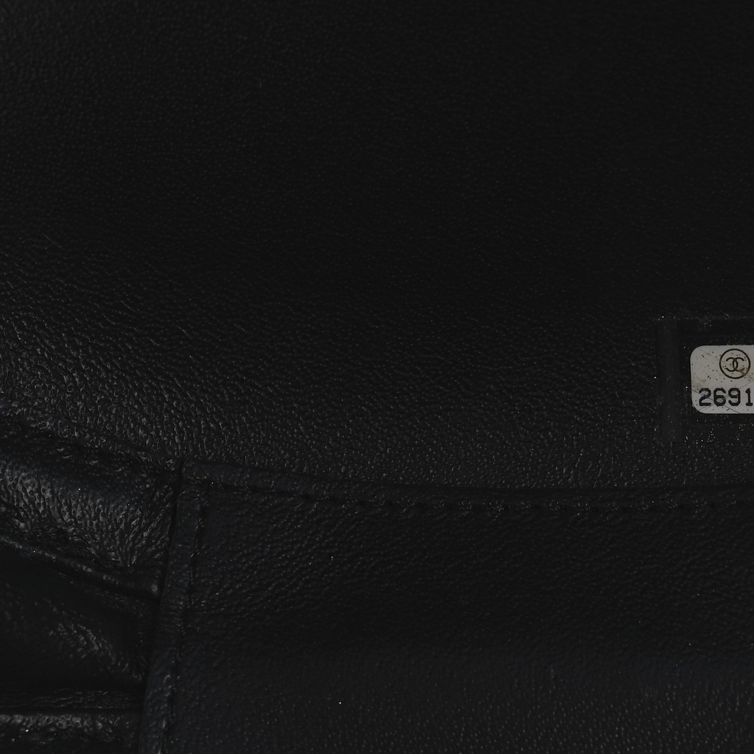 Chanel Calfskin Chevron Stitched Evening Bag Black 7 of 10
