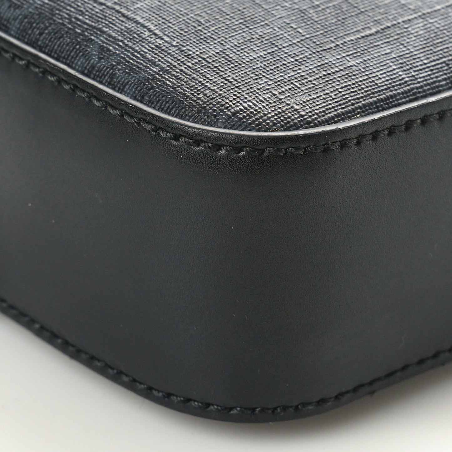 GG Supreme Monogram Appia Calfskin Web Small Camera Messenger Bag Black Grey