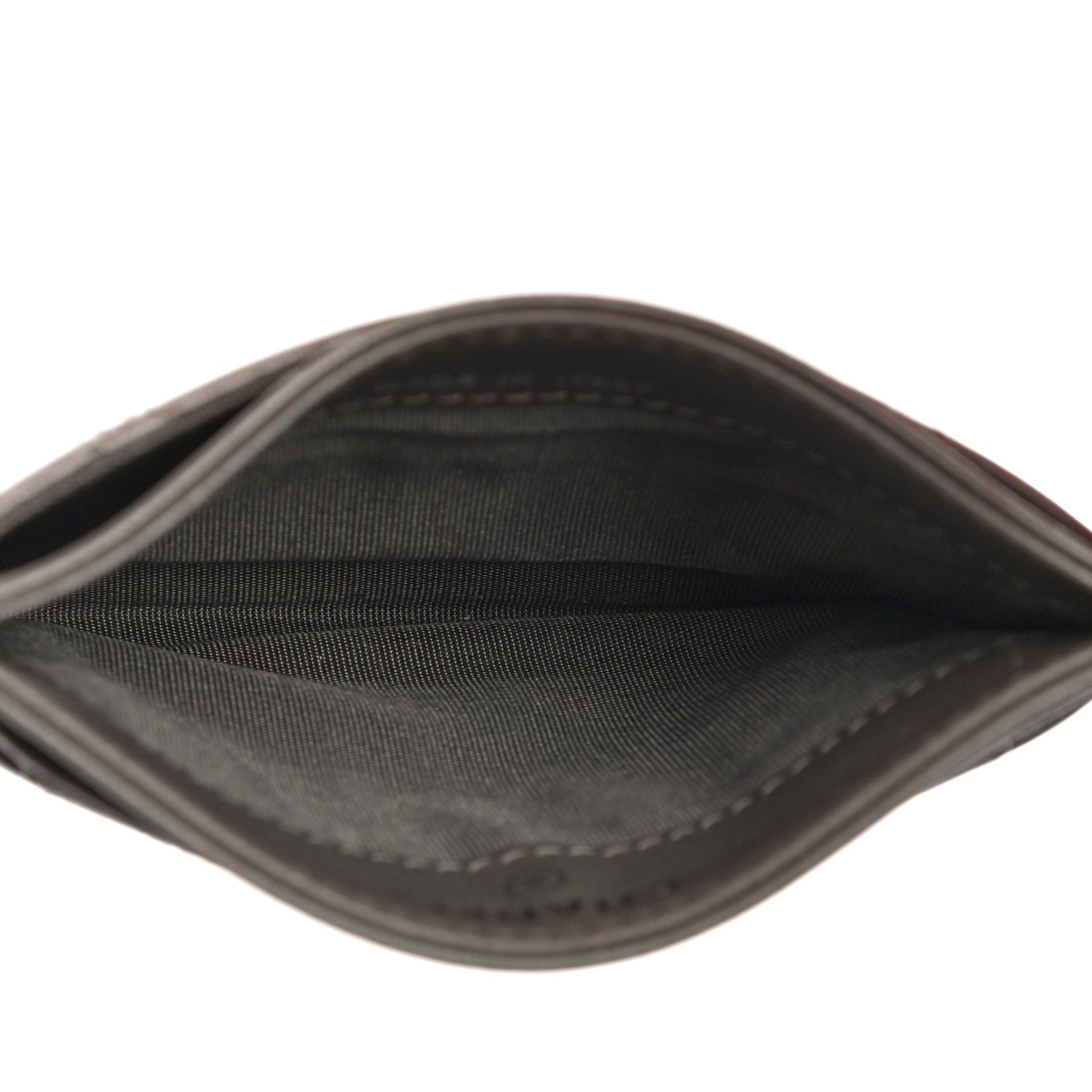 Chanel Calfskin Resin Stitched Card Holder Grey 5 of 11