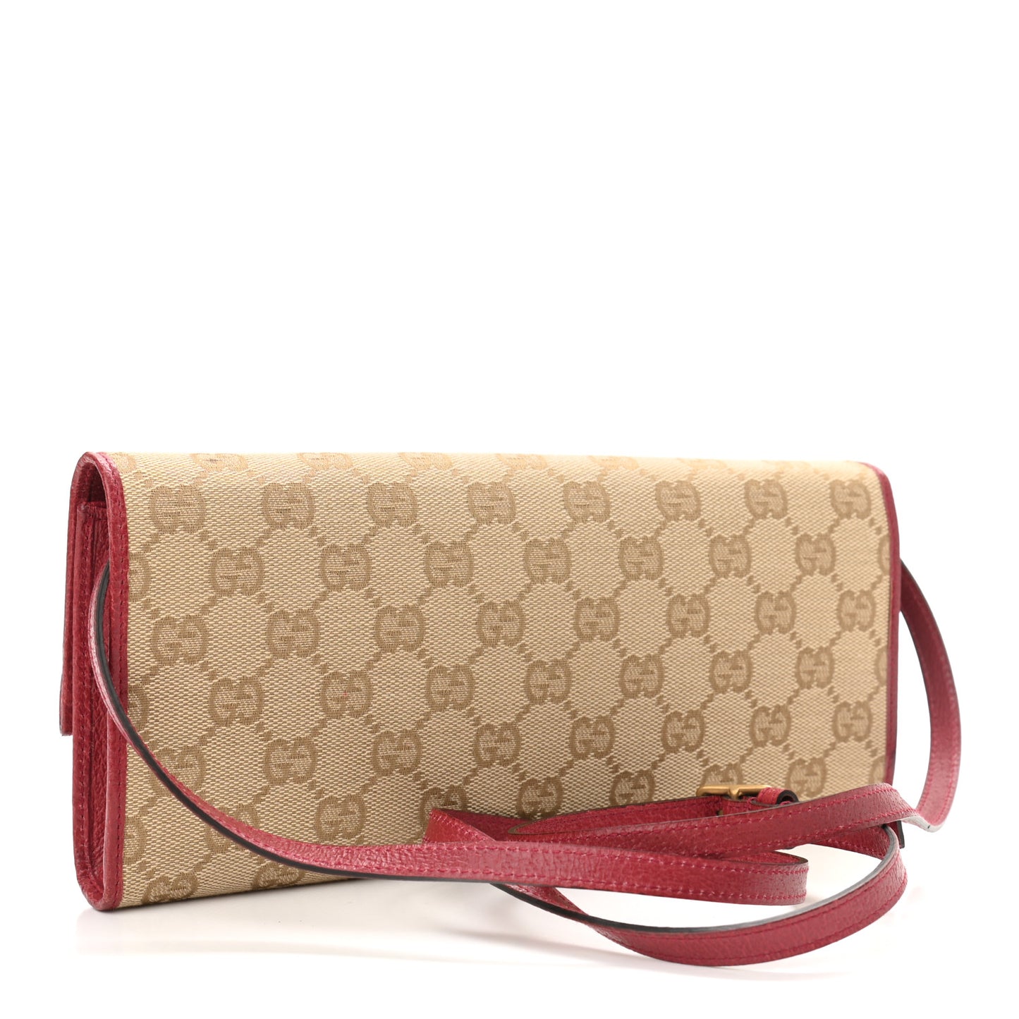 Monogram Bamboo Bar Clutch Red
