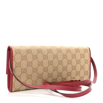 Gucci Monogram Bamboo Bar Clutch Red 3 of 9