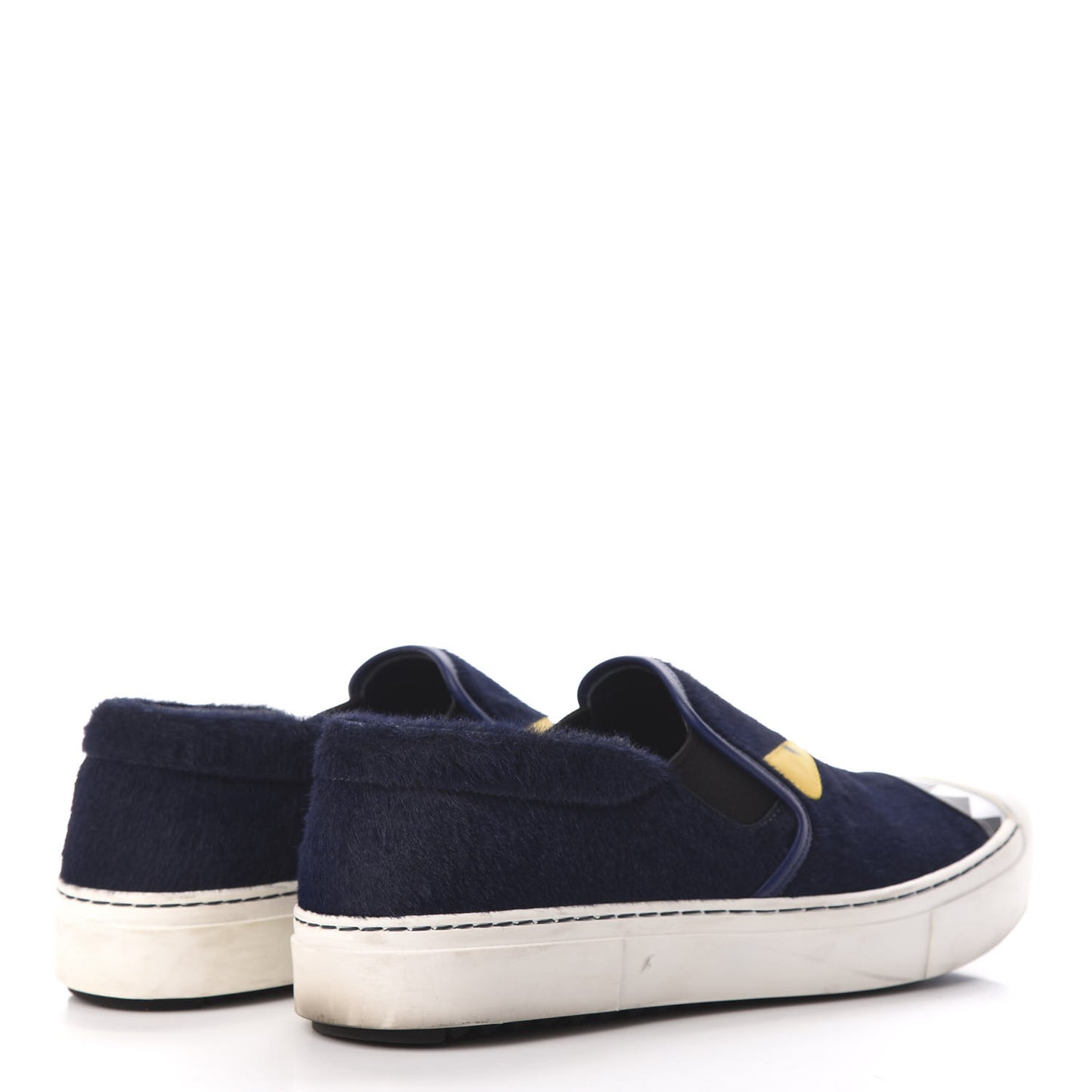 Cavallino VItello Monster Eyes Slip On Sneakers 39 Blue