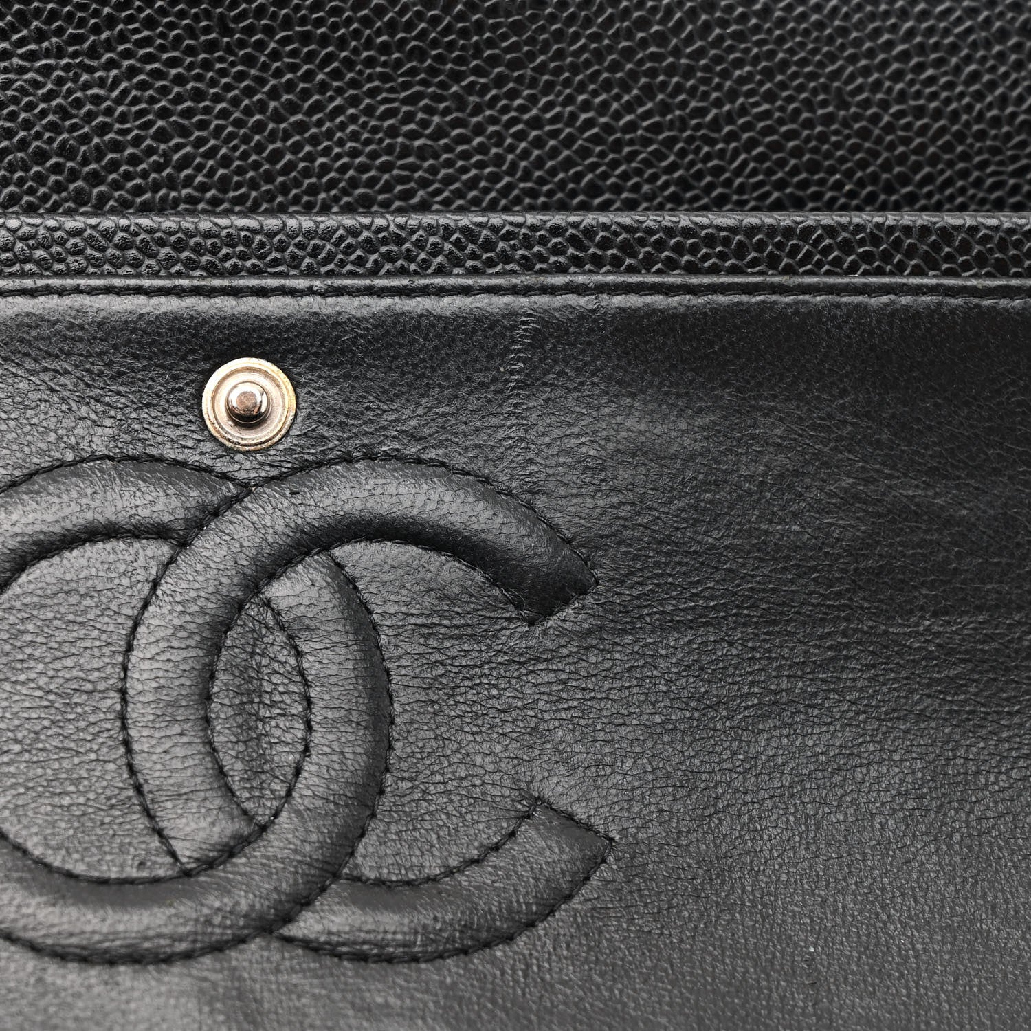 Chanel Caviar Quilted Medium Double Flap Black 11 of 14