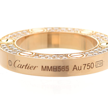 Cartier 18K Yellow Gold Diamond LOVE Paved Necklace 6 of 8