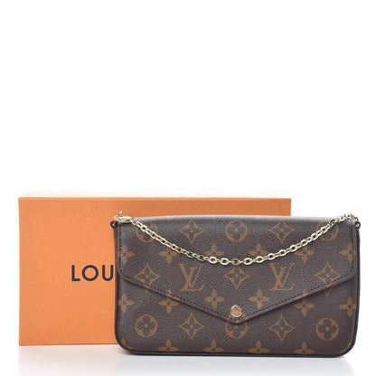 Louis Vuitton Monogram Pochette Felicie Chain Wallet Fuchsia 10 of 10