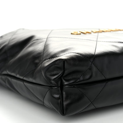 Chanel Shiny Calfskin Quilted Small Chanel 22 Black 10 of 11