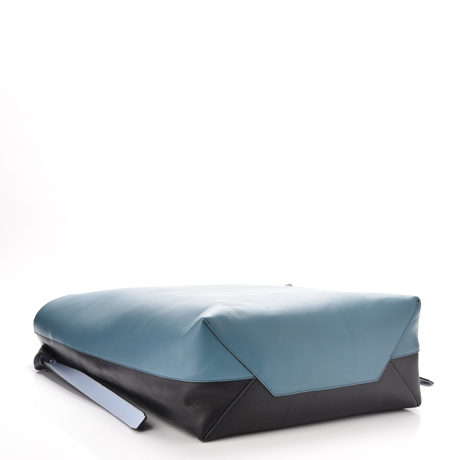 Celine Shiny Smooth Calfskin Oversized Bi-Color Twisted Cabas Ocean Black 5 of 8