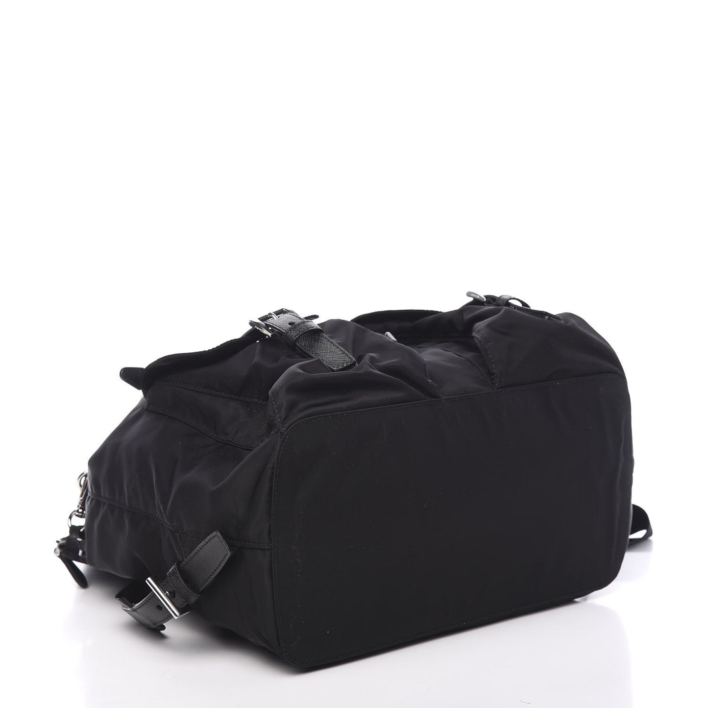 Tessuto Nylon Saffiano Medium Backpack Black