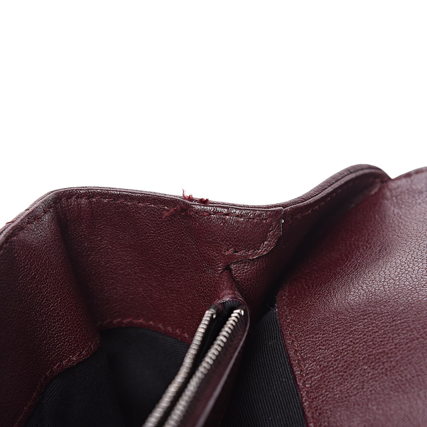 Saint Laurent Calfskin Mixed Matelasse Triquilt Large Monogram Envelope Satchel Bordeaux 14 of 34