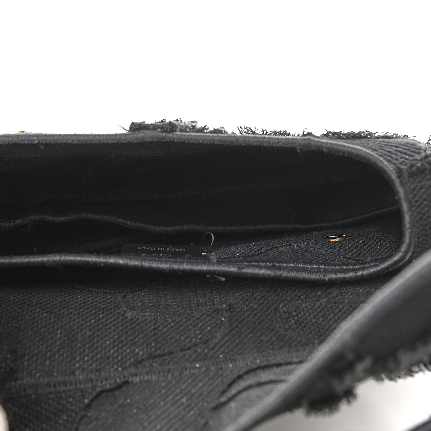 Christian Dior Canvas Embroidered Camouflage Saddle Bag Black 5 of 9