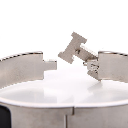 Hermes Enamel Narrow Clic Clac H Bracelet PM Black 5 of 7