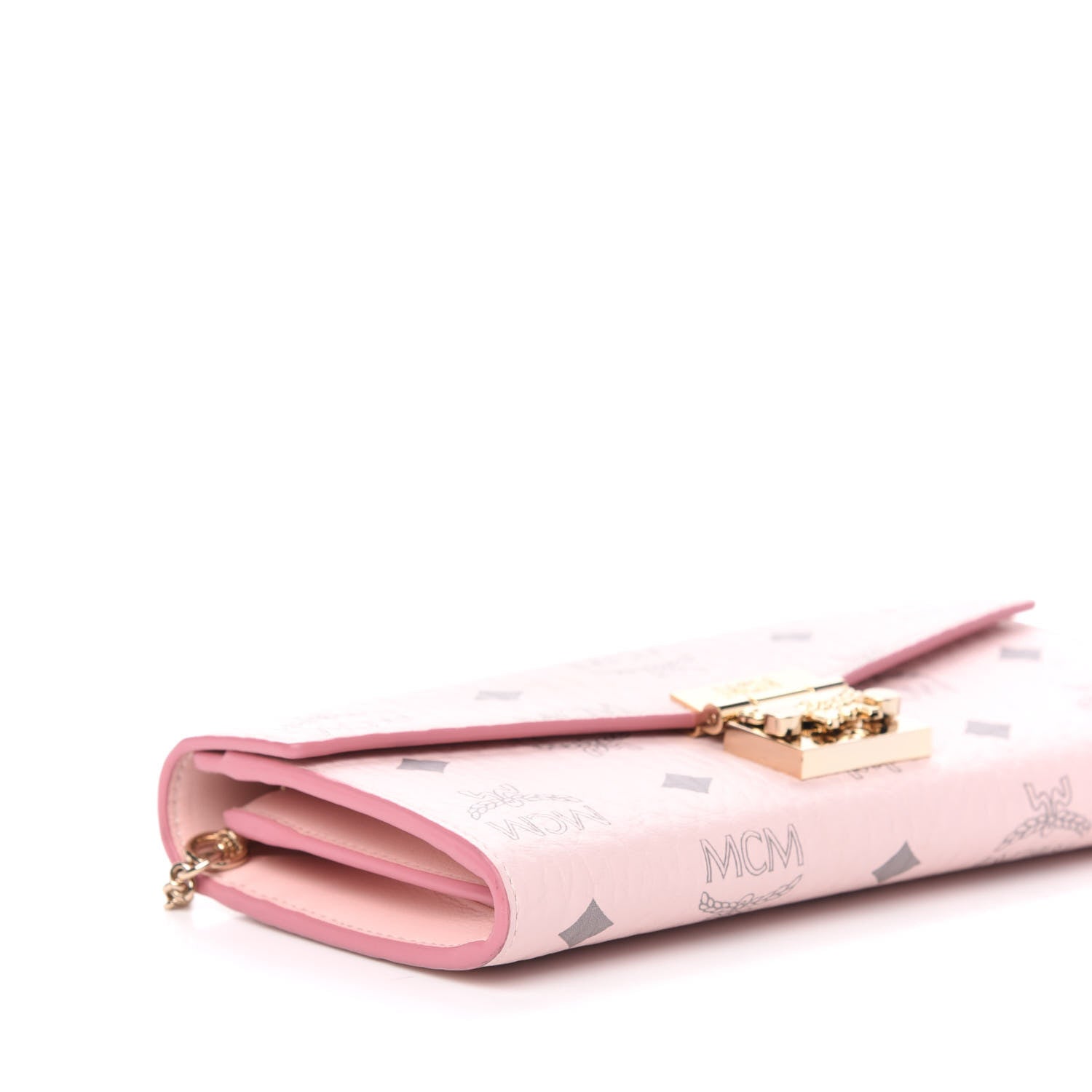 MCM Visetos Large Patricia Wallet On Chain Soft Pink 7 of 9