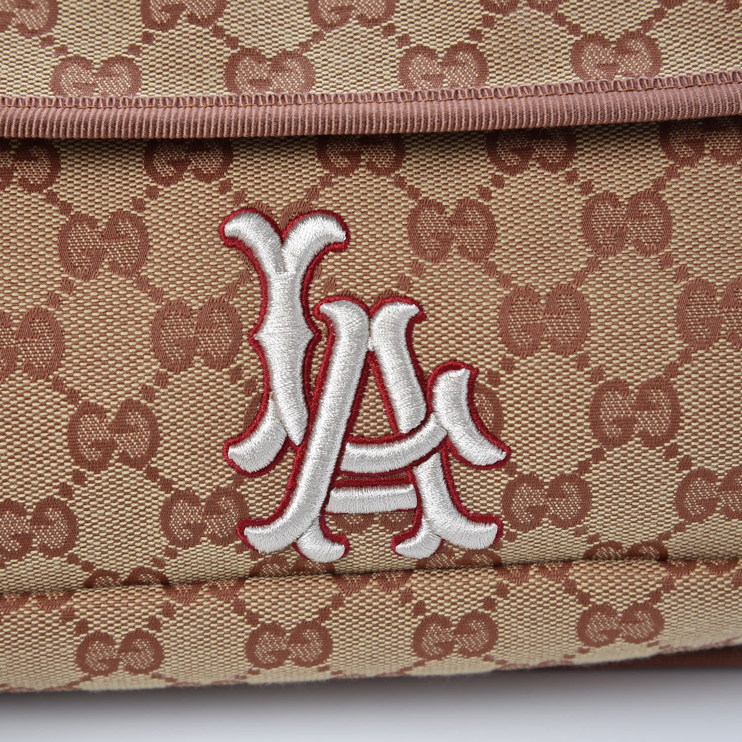 Gucci X MLB GG Monogram LA Dodgers Convertible Belt Bag Beige