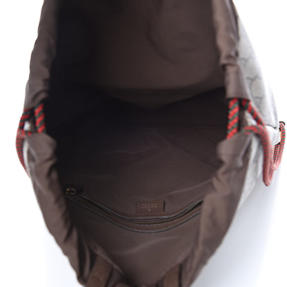 Gucci GG Supreme Monogram Neo Vintage Drawstring Backpack Beige New Acero Crop 5 of 10
