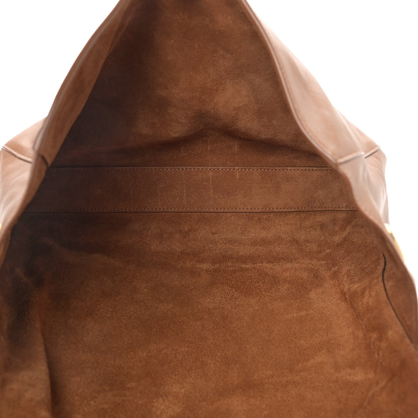 Smooth Calfskin Suede Medium Reversible Monogram Kate Satchel Light Ochre