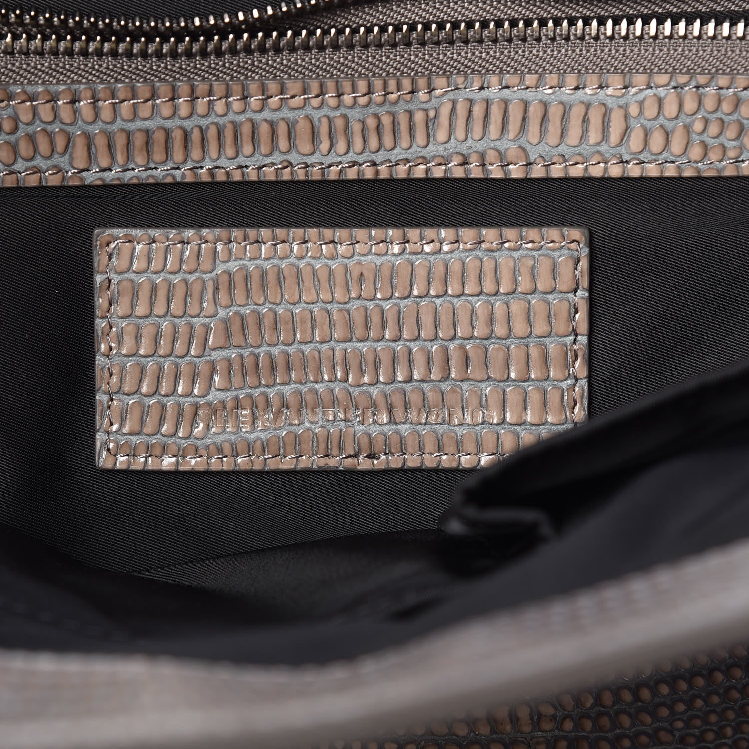 Alexander Wang Lizard Embossed Prisma Skeletal Tote Grey 8 of 11