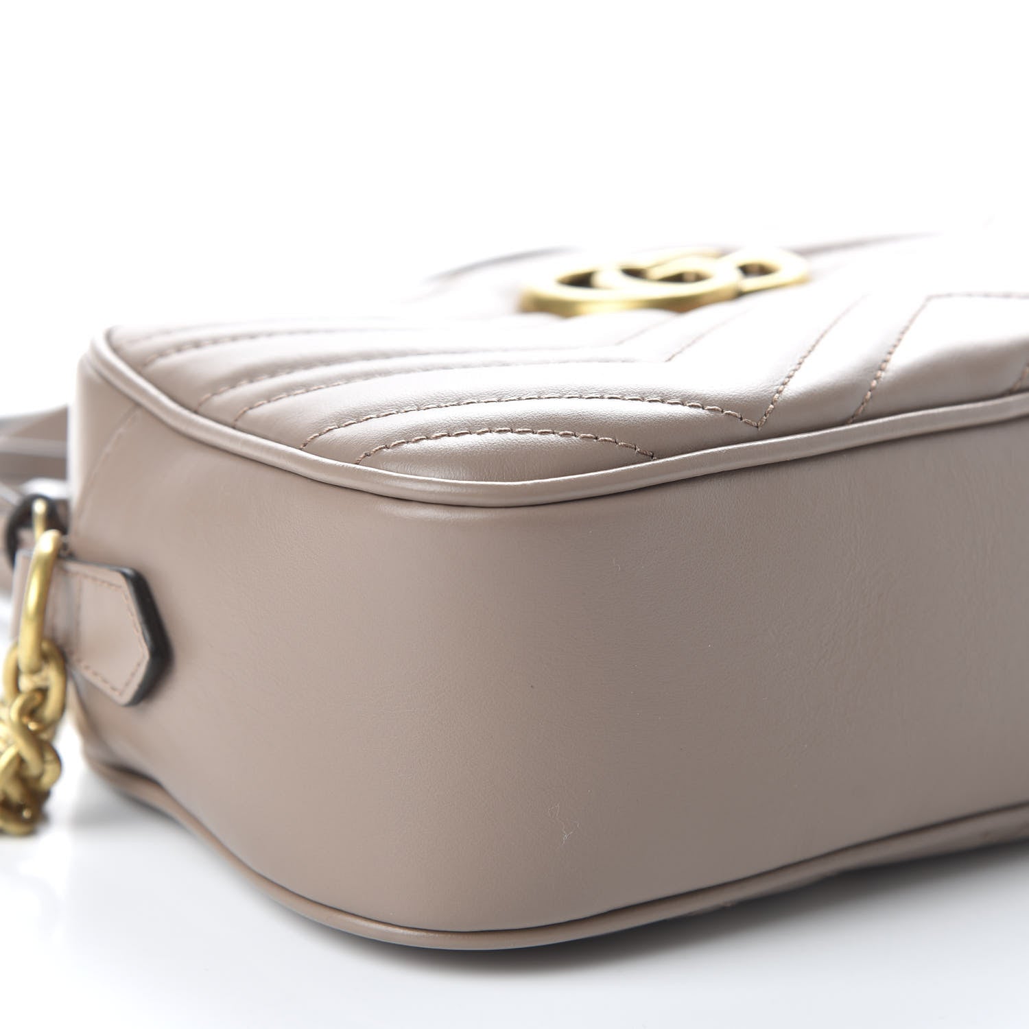 Gucci Calfskin Matelasse Small GG Marmont Chain Shoulder Bag Porcelain Rose 6 of 10