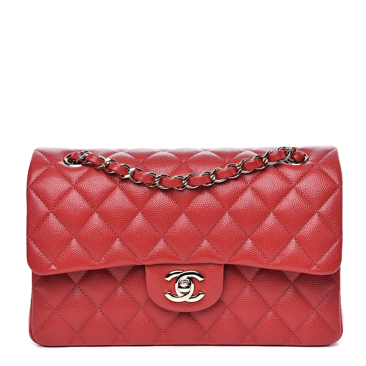 Chanel Caviar Quilted Small Double Flap Red 1 of 12