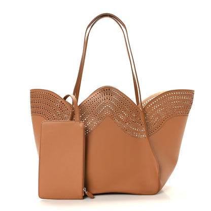 Alaia Calfskin Vienne Lili 24 Tote Brun Dore 1 of 12