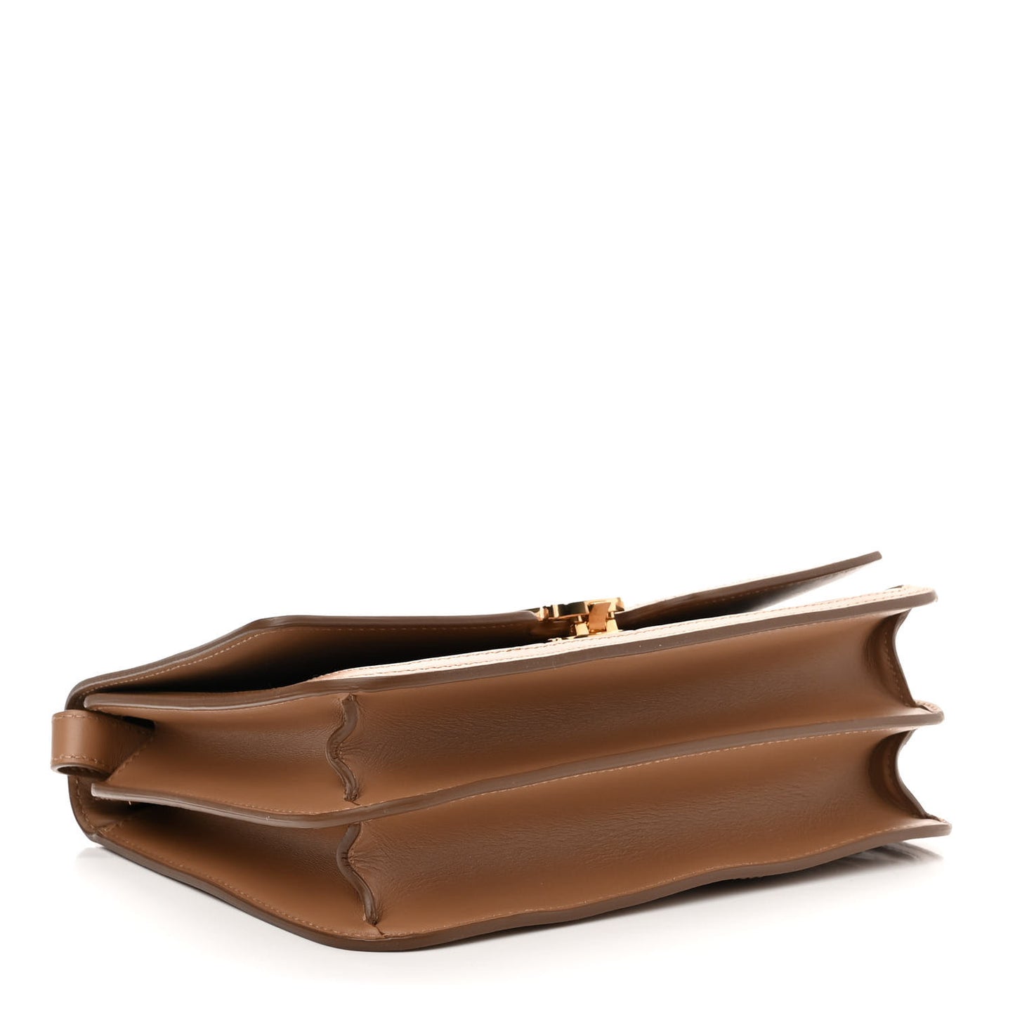 Calfskin Monogram Embossed Medium TB Bag Light Camel